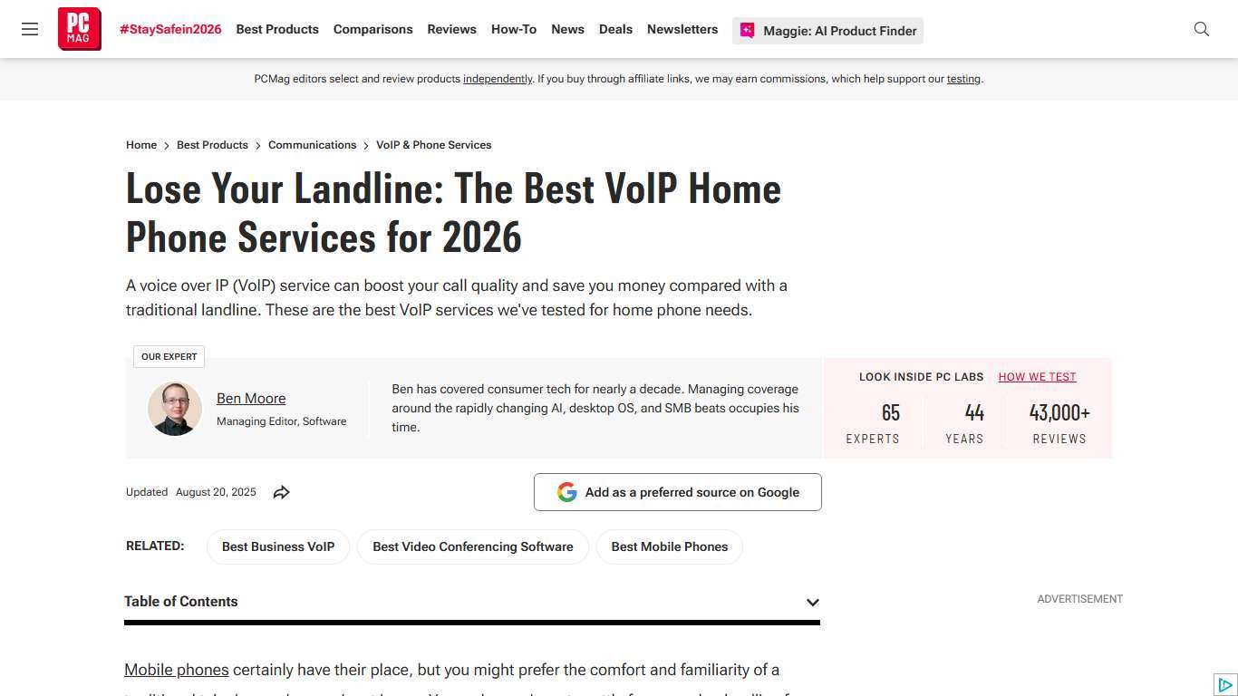 The Best Home VoIPs We've Tested for 2026 | PCMag
